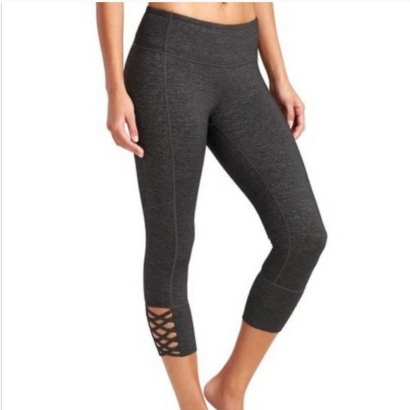 11: ATHLETA Mind Over Mat Capri Leggings | Charcoal | Size- S - Picture 3 of 13